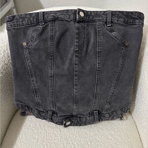Zara denim corset tube top
